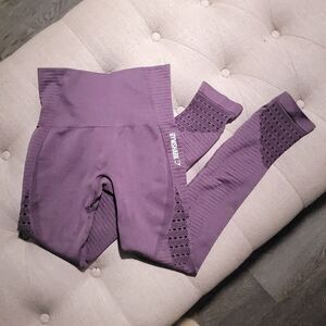 Gymshark Energy Seamless Purple Full Length High Rise Leggings Size Tag Missing